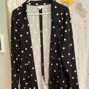 LuLaRoe Black with White Polk a Dot jacket